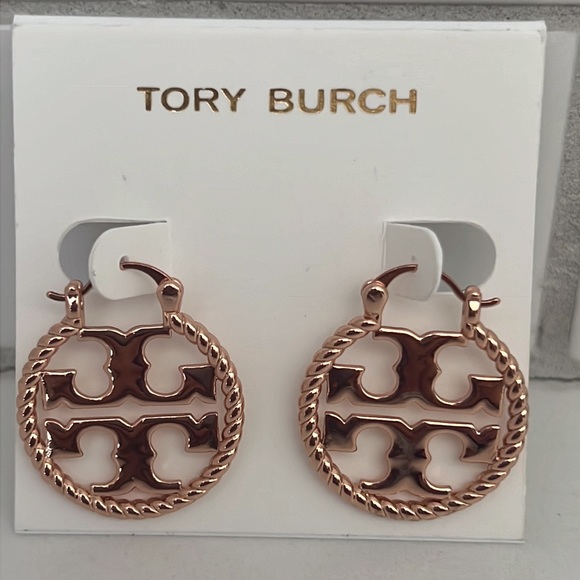 Rose/Gold TORY BURCH Hoop - Picture 12 of 16